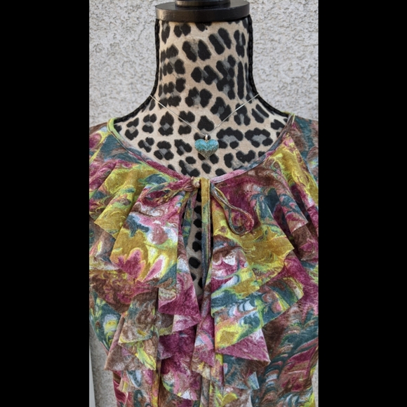Karen Kane Multicolor blouse with ruffle - Small - Picture 5 of 8